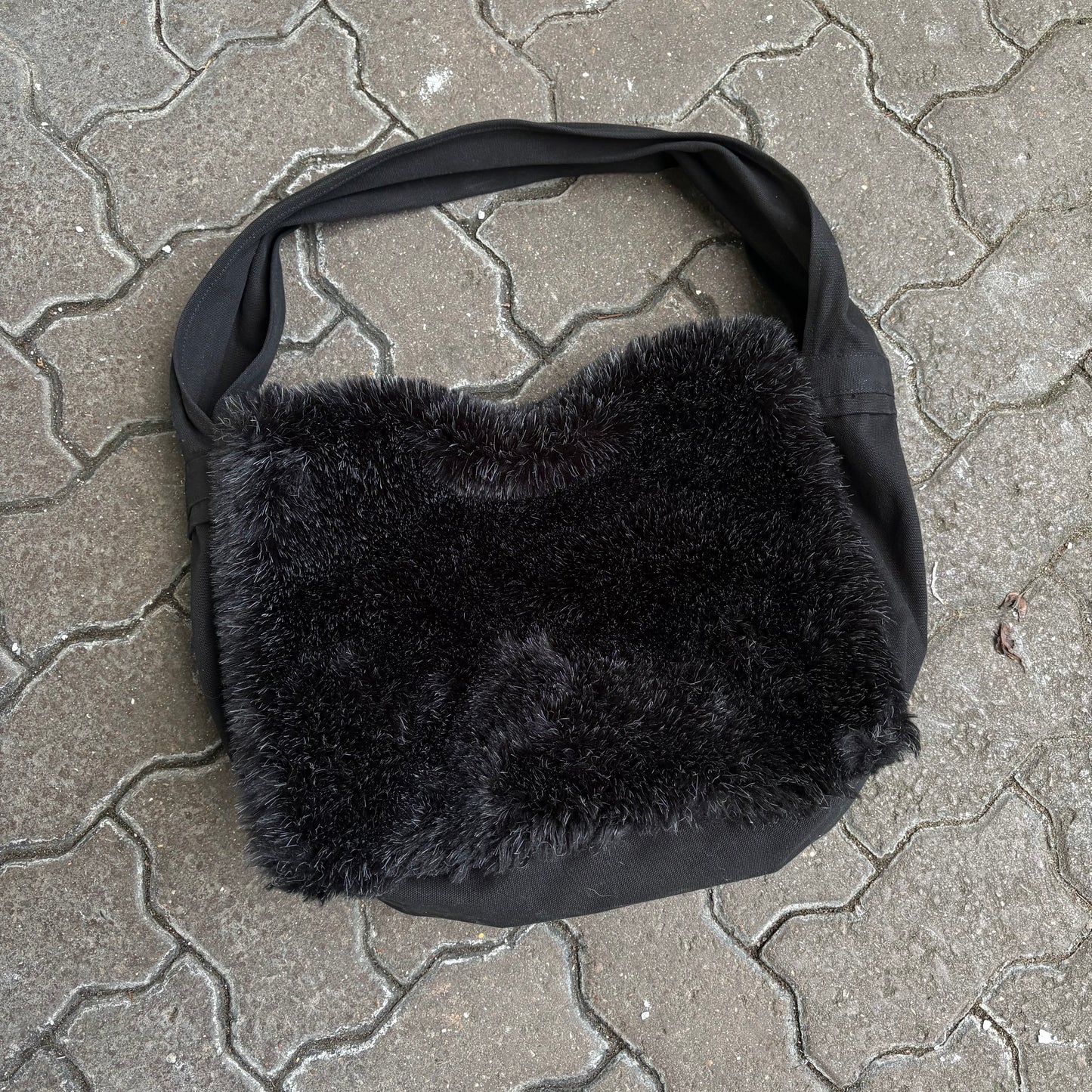 Comme des Garçons Homme Plus Fur Crossbody Messenger Bag