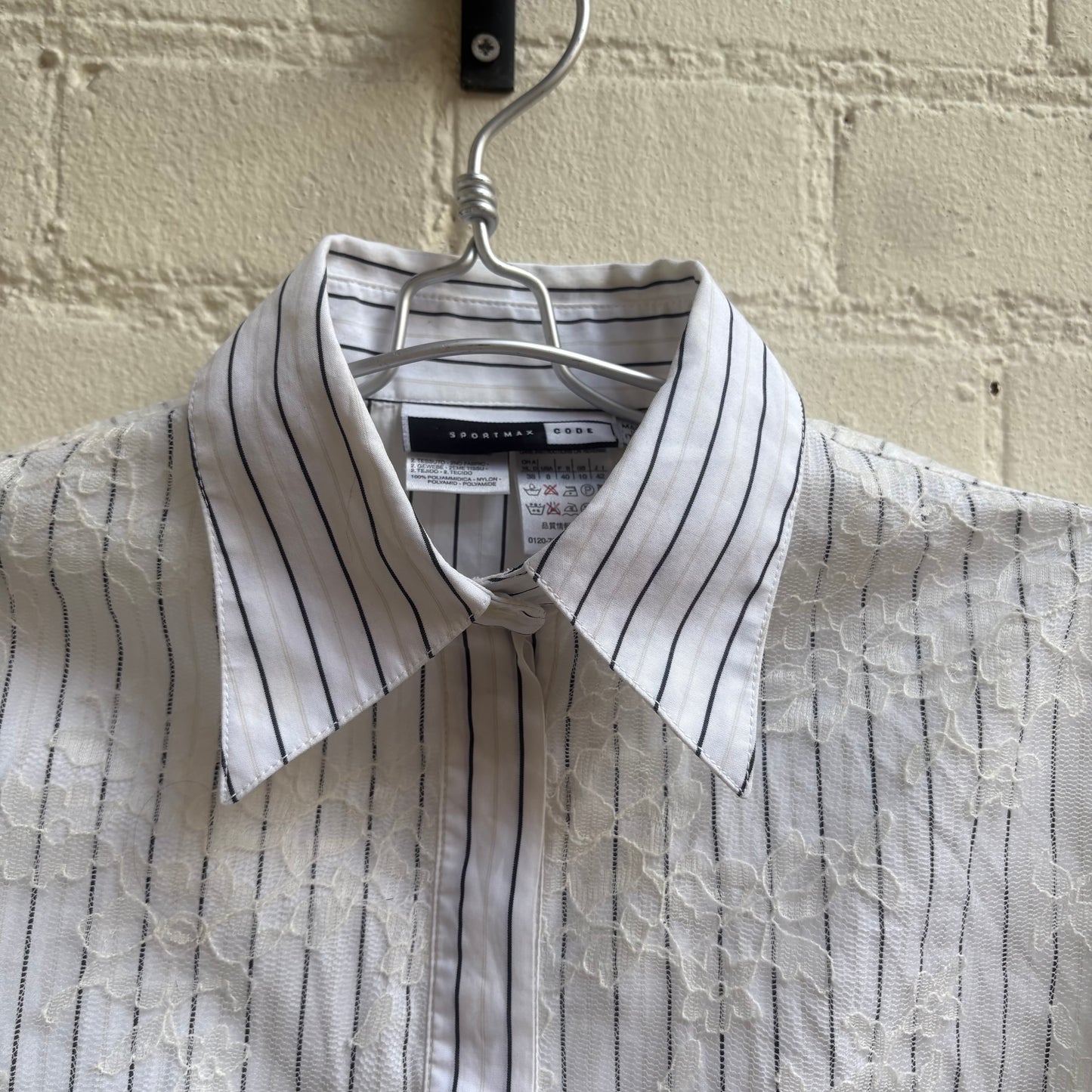 Sportmax Code Lace Pinstripe Blouse