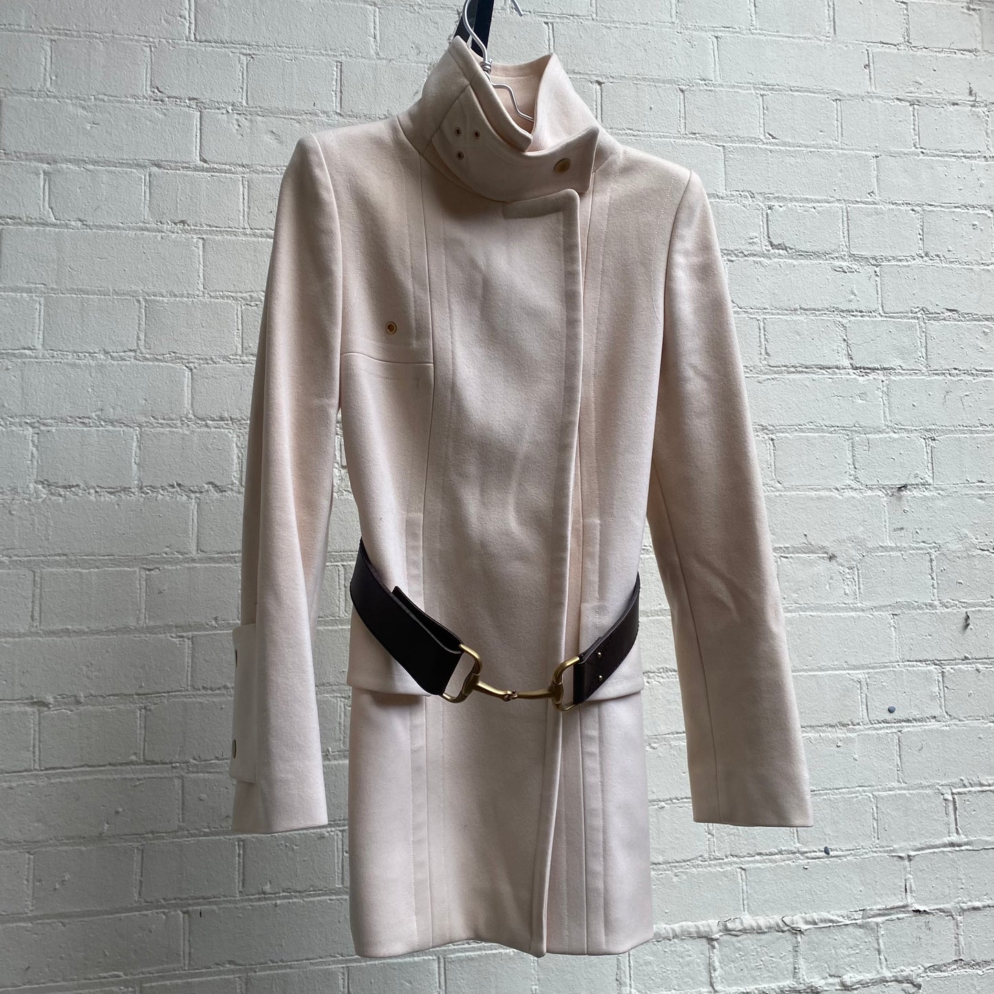 Gucci by Tom Ford aw2003 Wool Coat w/ Leather Belt