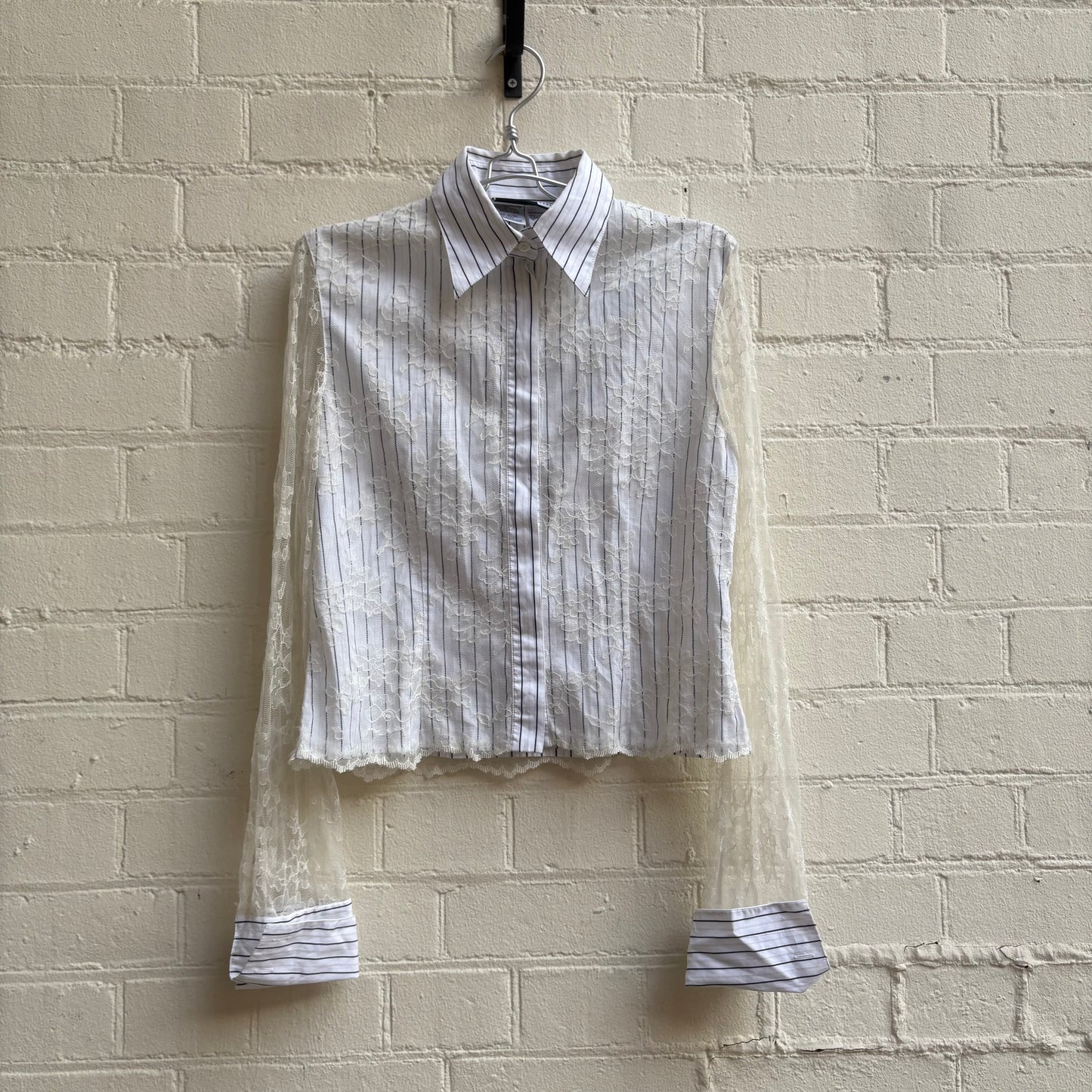 Sportmax Code Lace Pinstripe Blouse