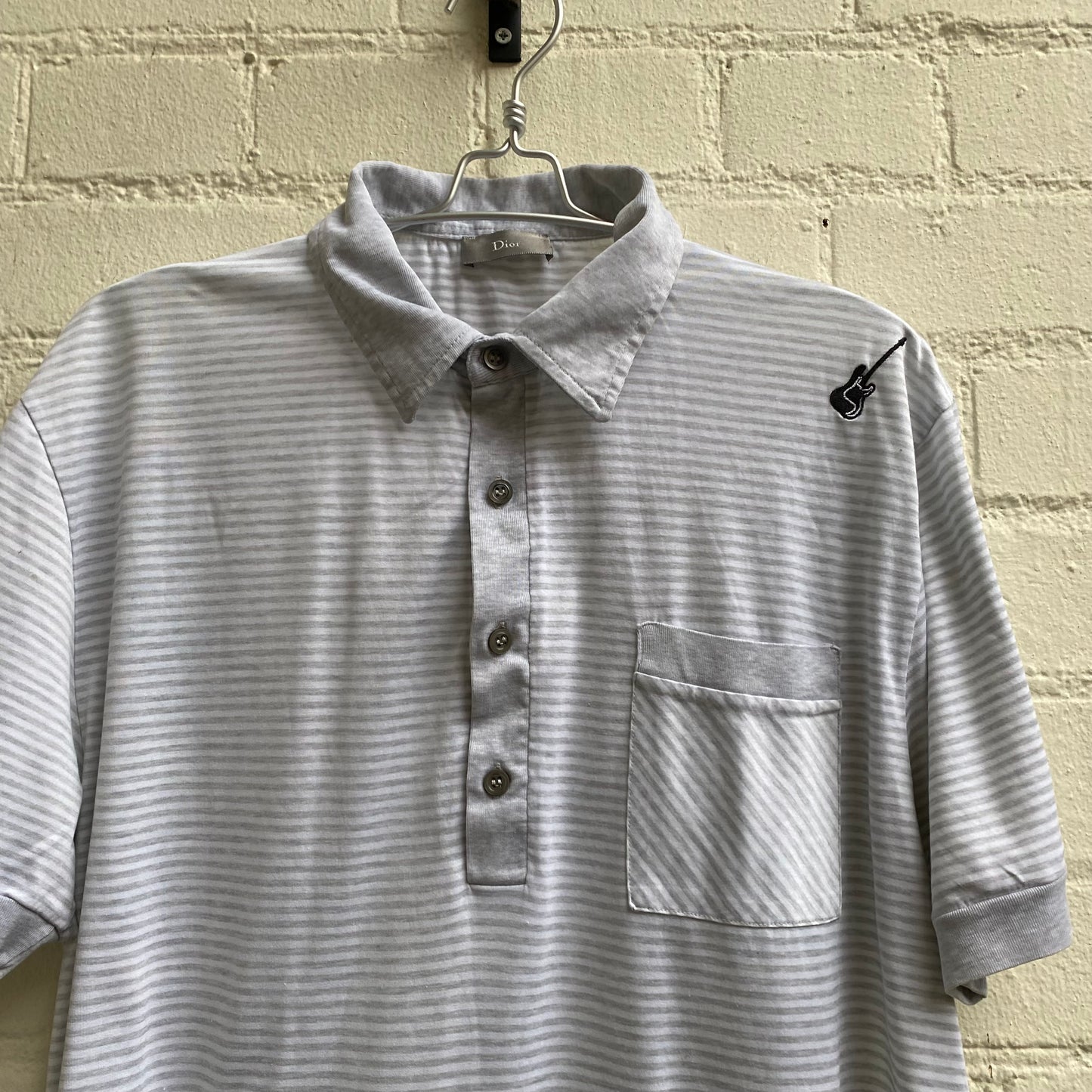 Dior Homme ss2005 Guitar Striped Polo Shirt