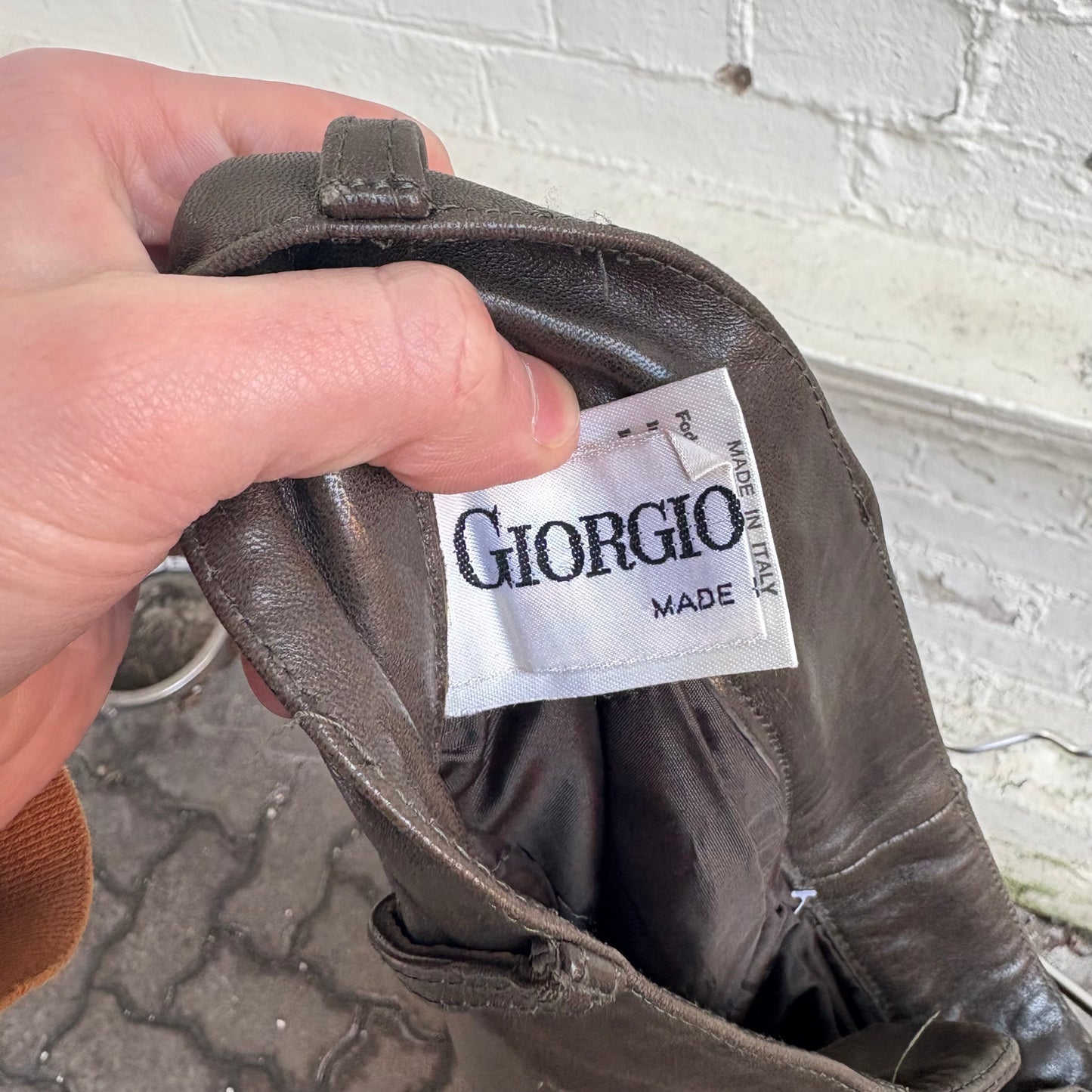 Giorgio Armani 1980s Leather Trousers