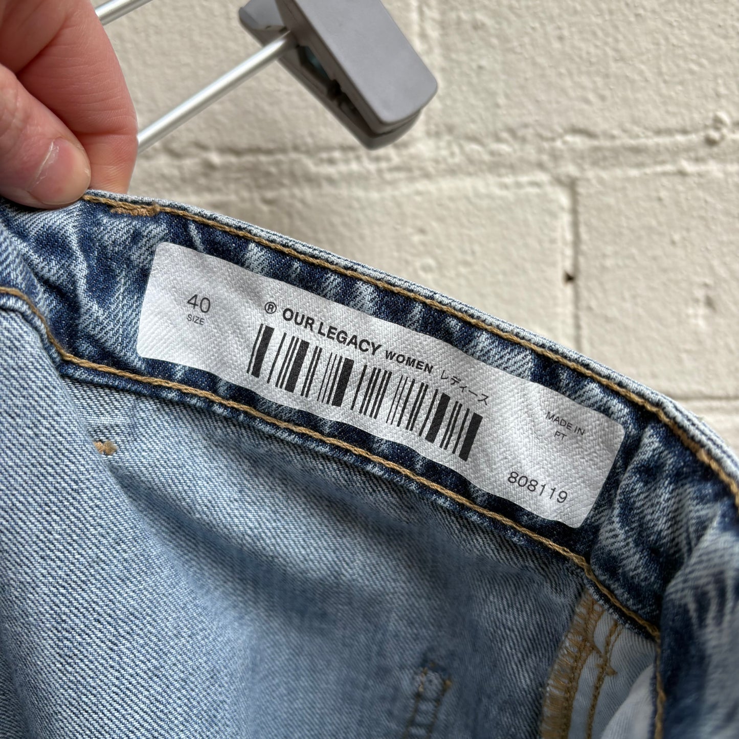 Our Legacy Rider Wash Half Cut Denim Capri