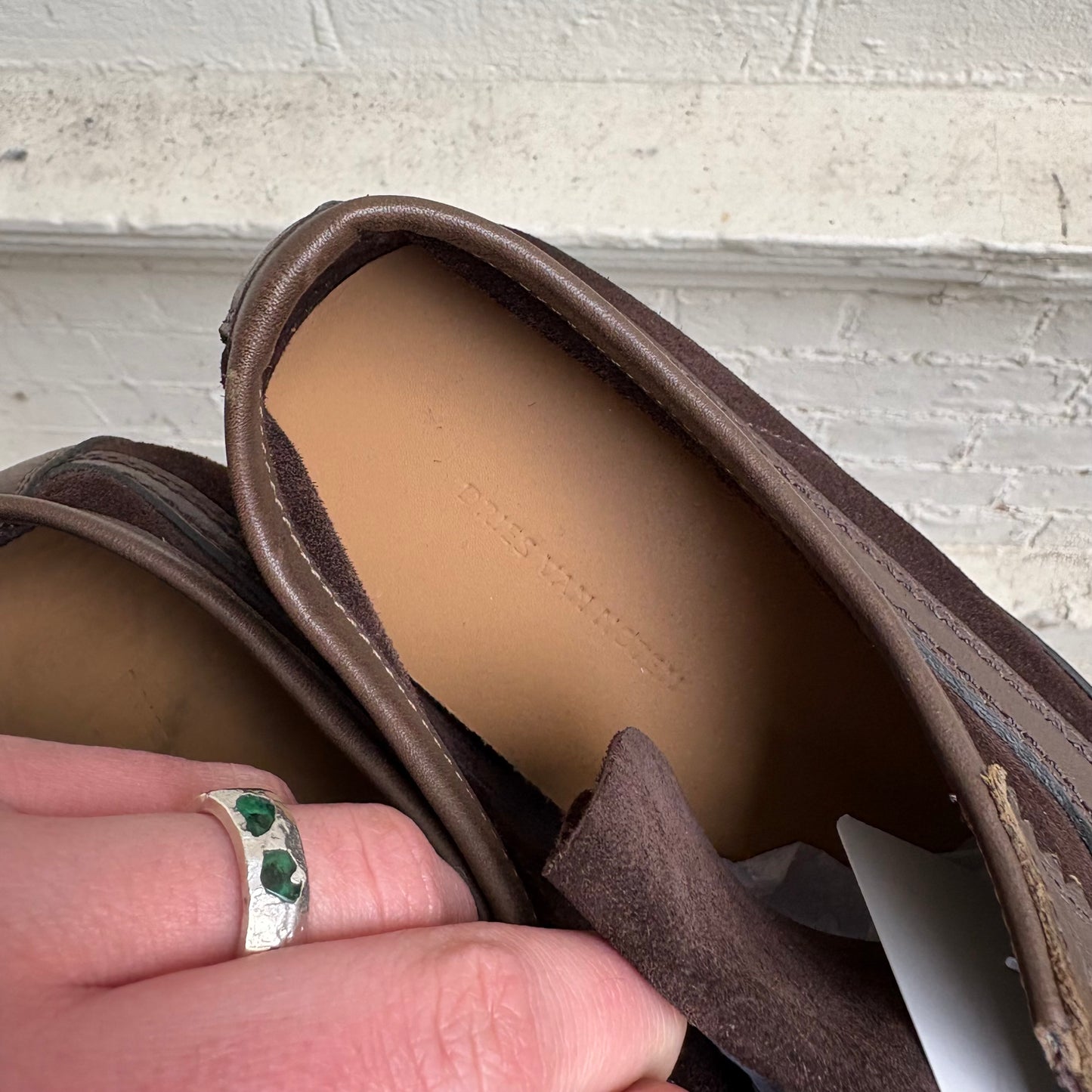 Dries Van Noten Leather Trimmed Sneaker