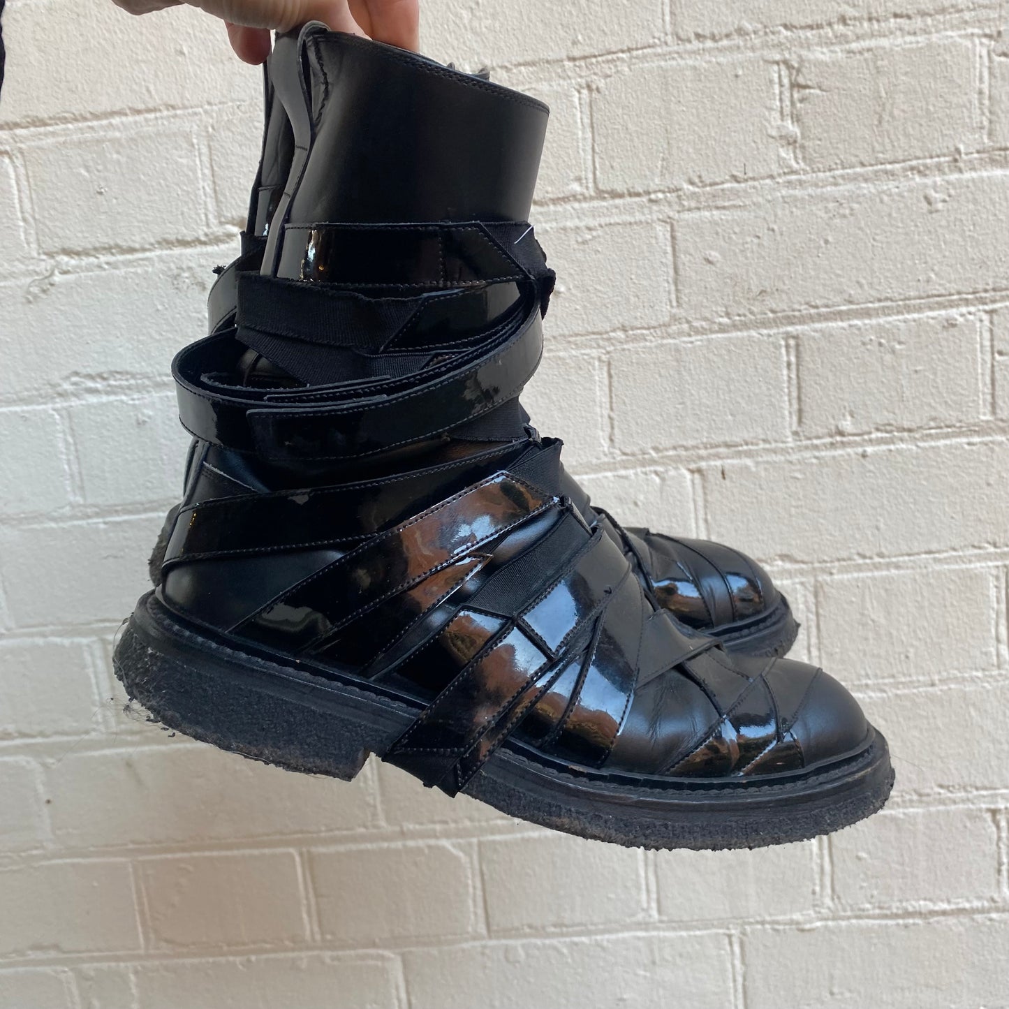 Dior Homme aw2008 "Lumiere Du Nord" Strapped Combat Boots
