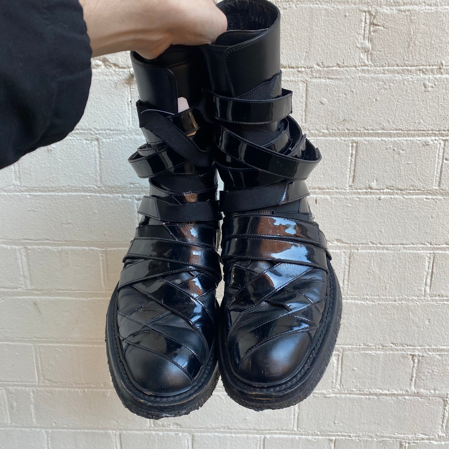 Dior Homme aw2008 "Lumiere Du Nord" Strapped Combat Boots