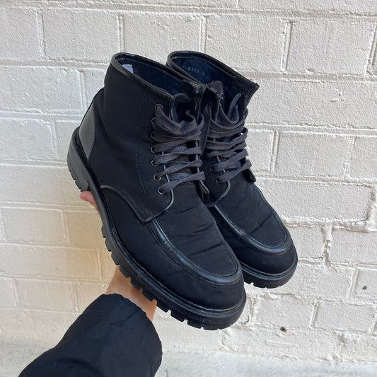 Gucci by Tom Ford Canvas and Leather Combat Boot