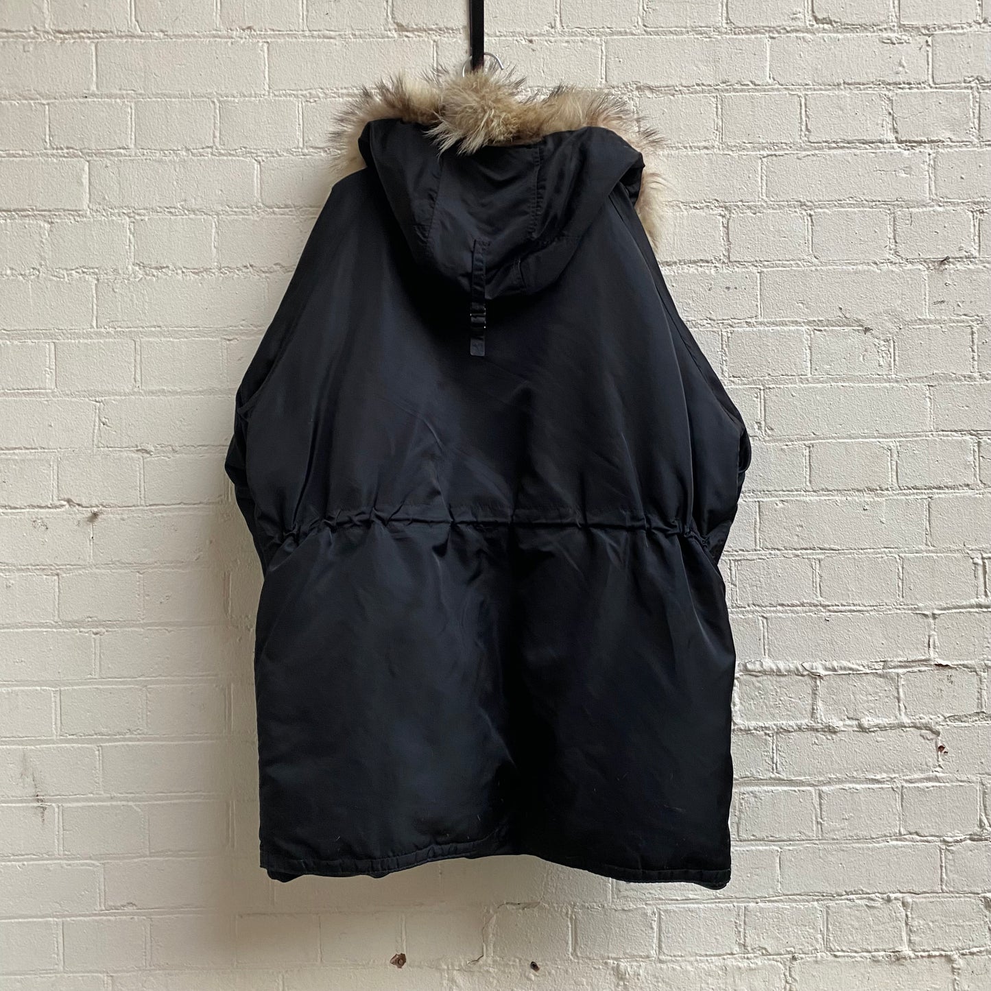 Gucci 1990s Tom Ford Era Fur Trim Hooded Parka Coat (Black)