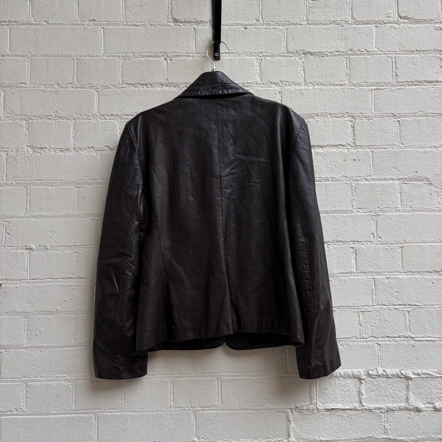Emporio Armani button up leather jacket