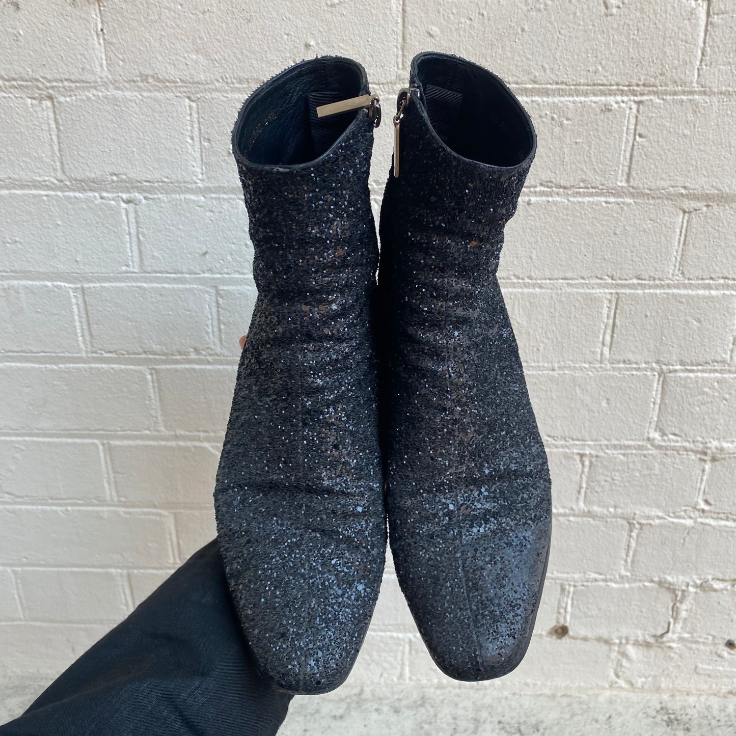 Saint Laurent Caleb 45 Glitter Boot