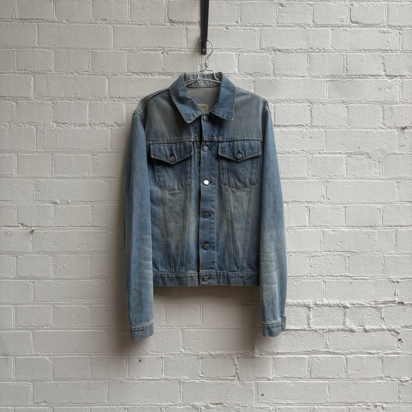 Helmut Lang aw2004 Vintage Sanded Broken Denim Trucker Jacket