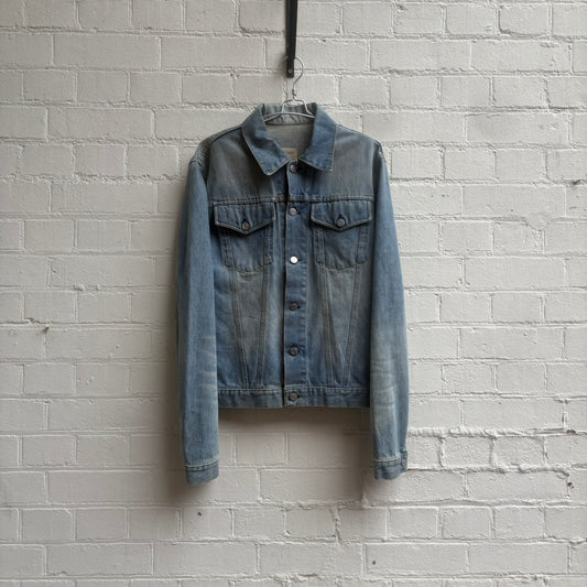 Helmut Lang aw2004 Vintage Sanded Broken Denim Trucker Jacket