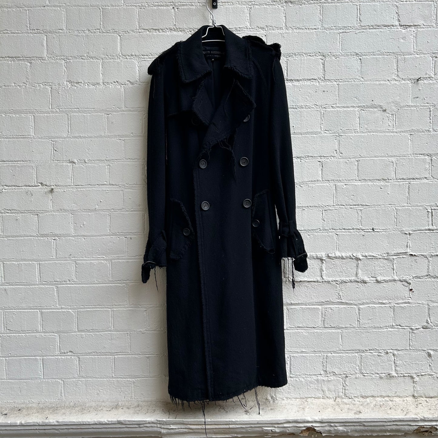 Junya Watanabe AD2003 Runway Raw Hem Trench Coat