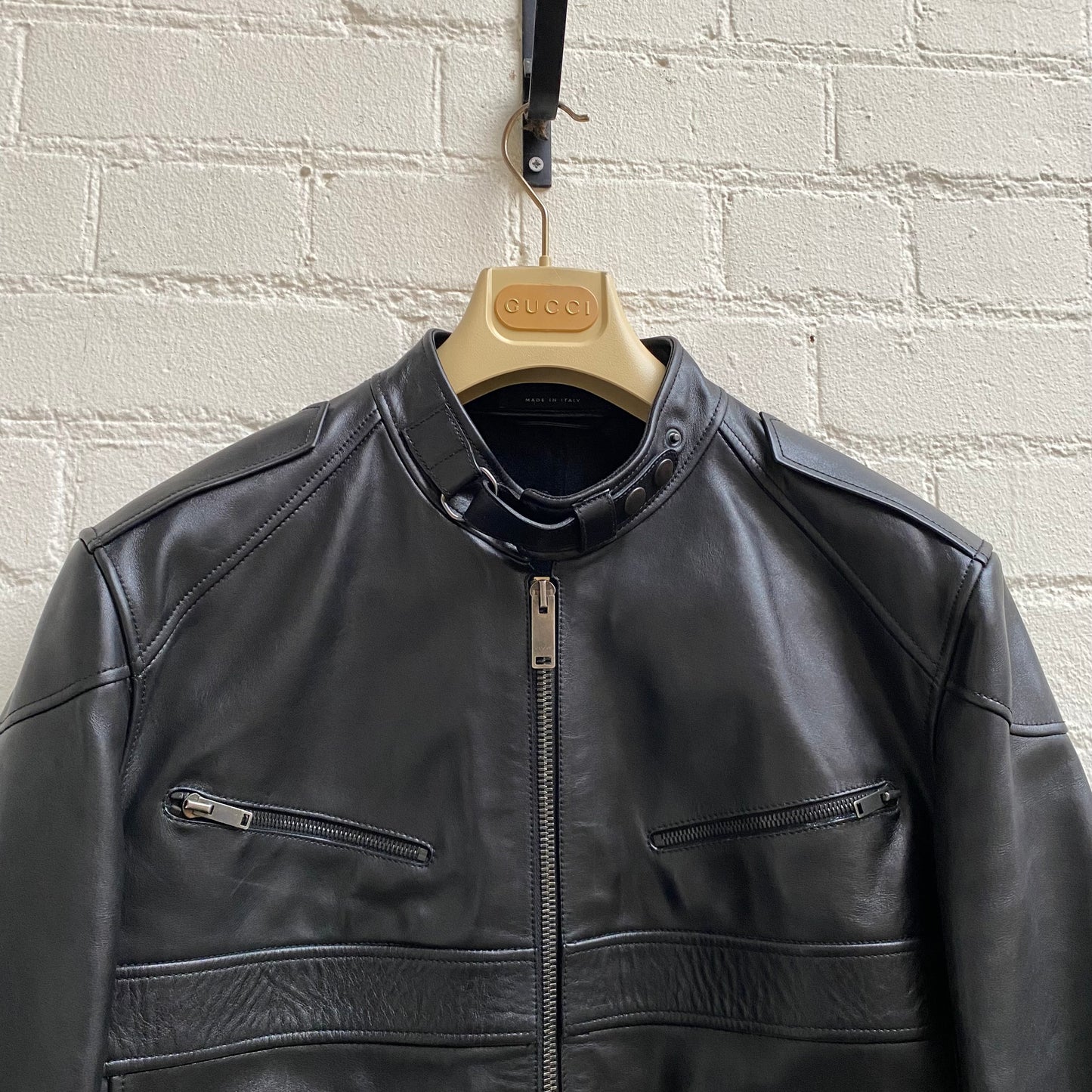 Gucci aw2004 Tom Ford Era Leather Cafe Racer Jacket