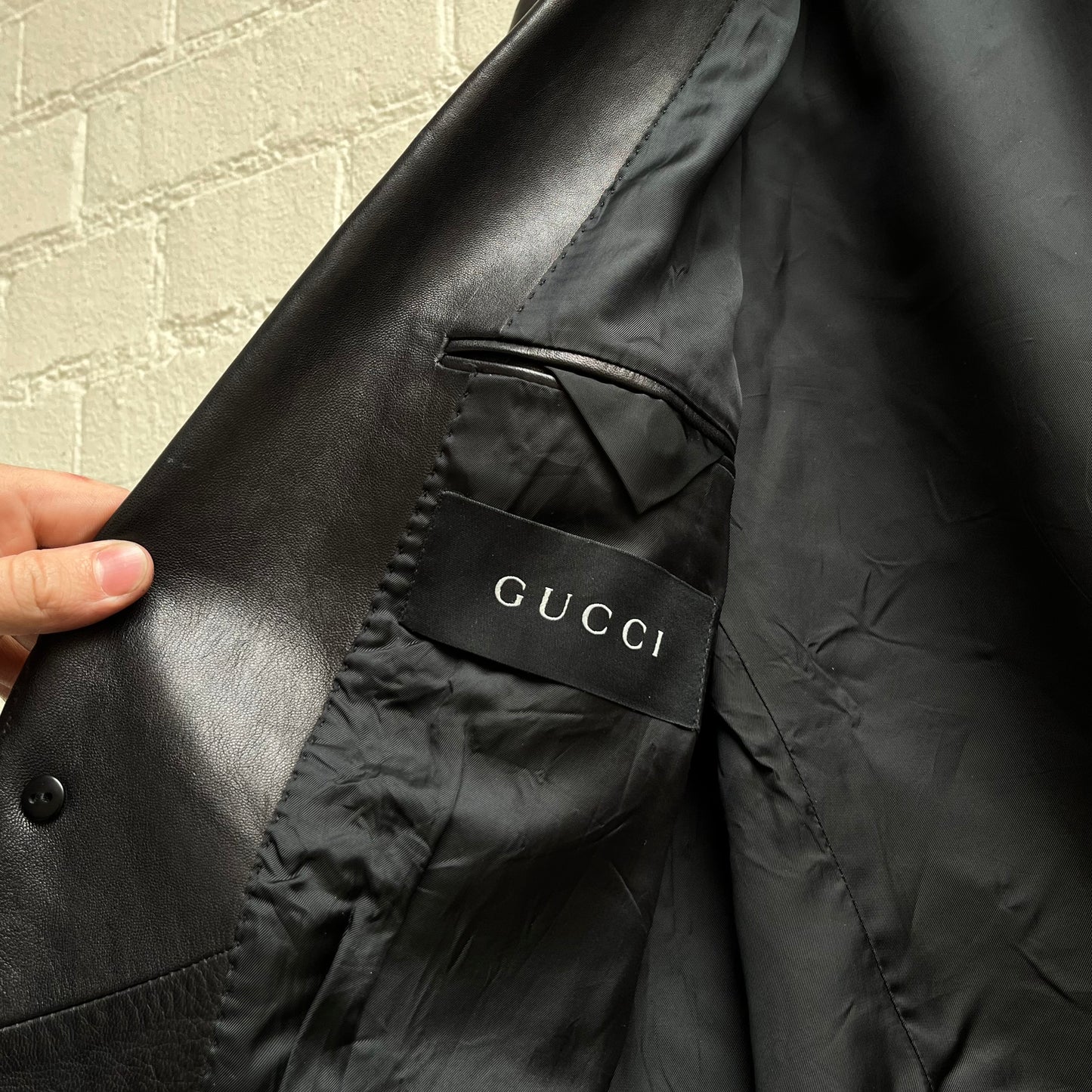Gucci by Tom Ford Leather Blazer Jacket