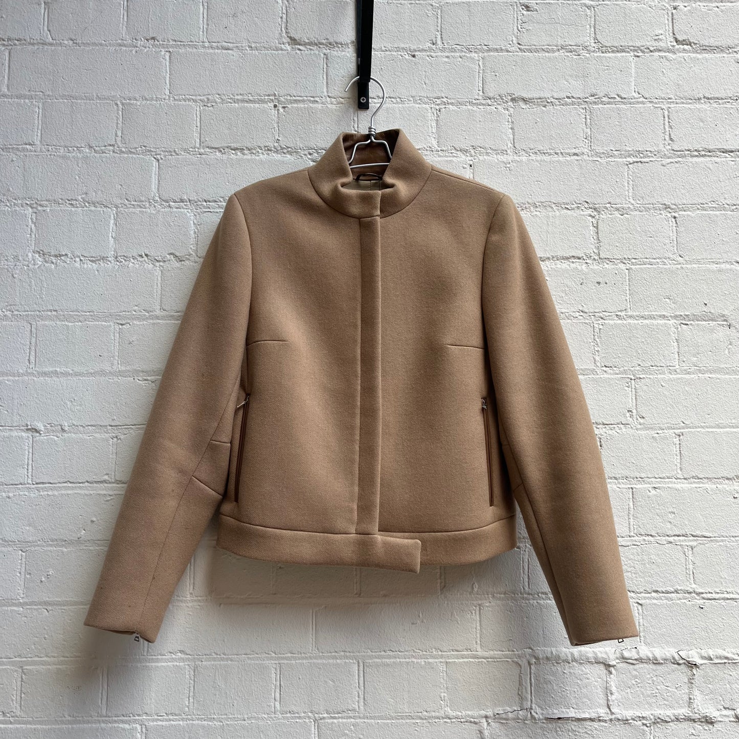 Prada fw1999 Wool Jacket w/ Leather Elbow Patch Detail