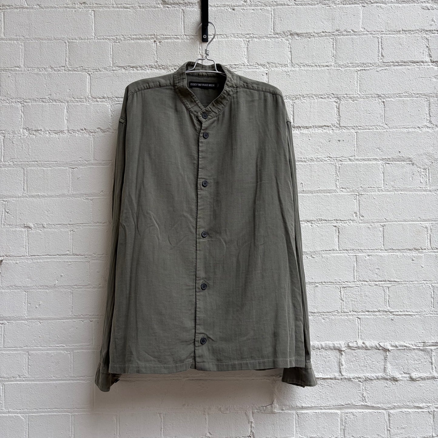 Issey Miyake Men Collarless Overshirt