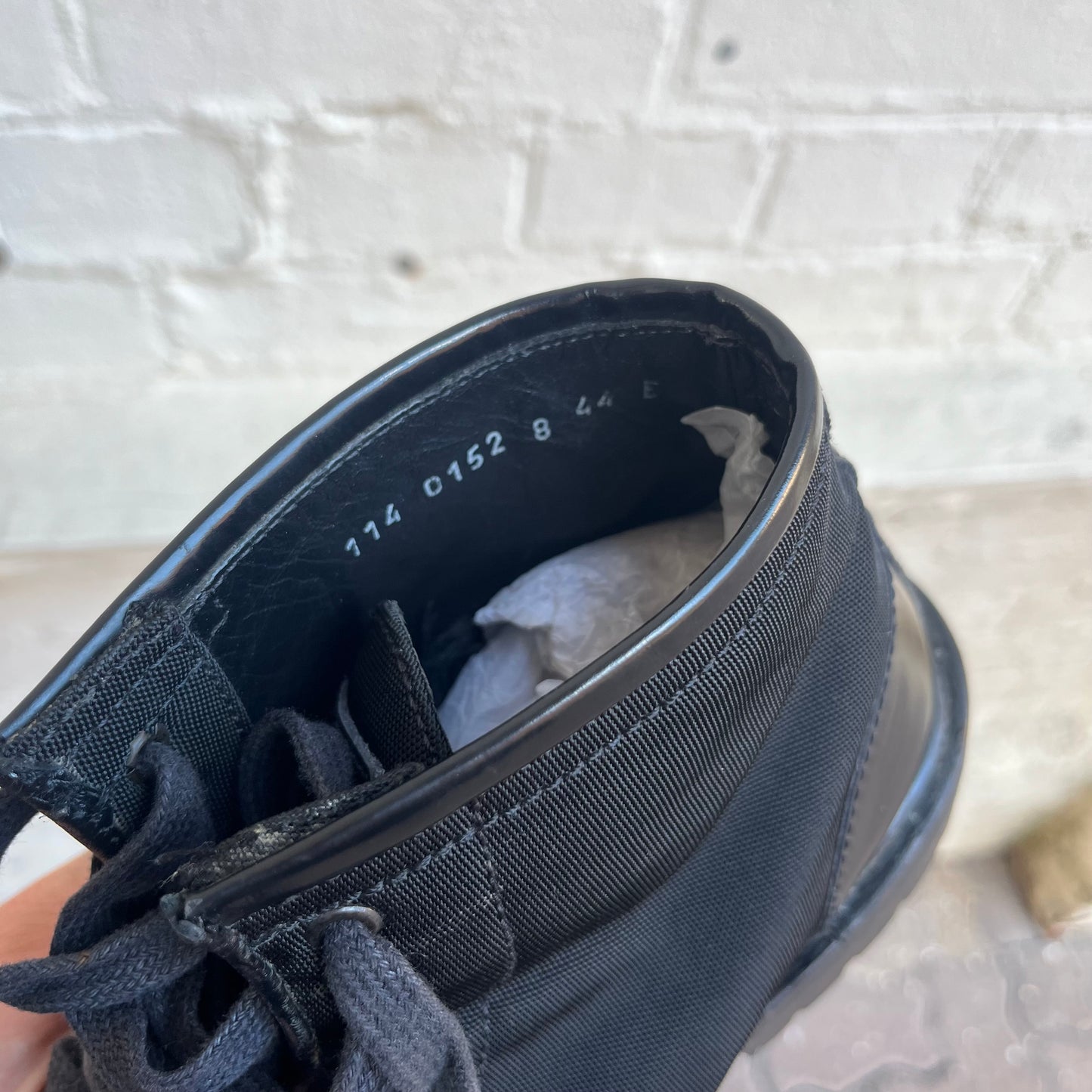 Gucci by Tom Ford Canvas and Leather Combat Boot