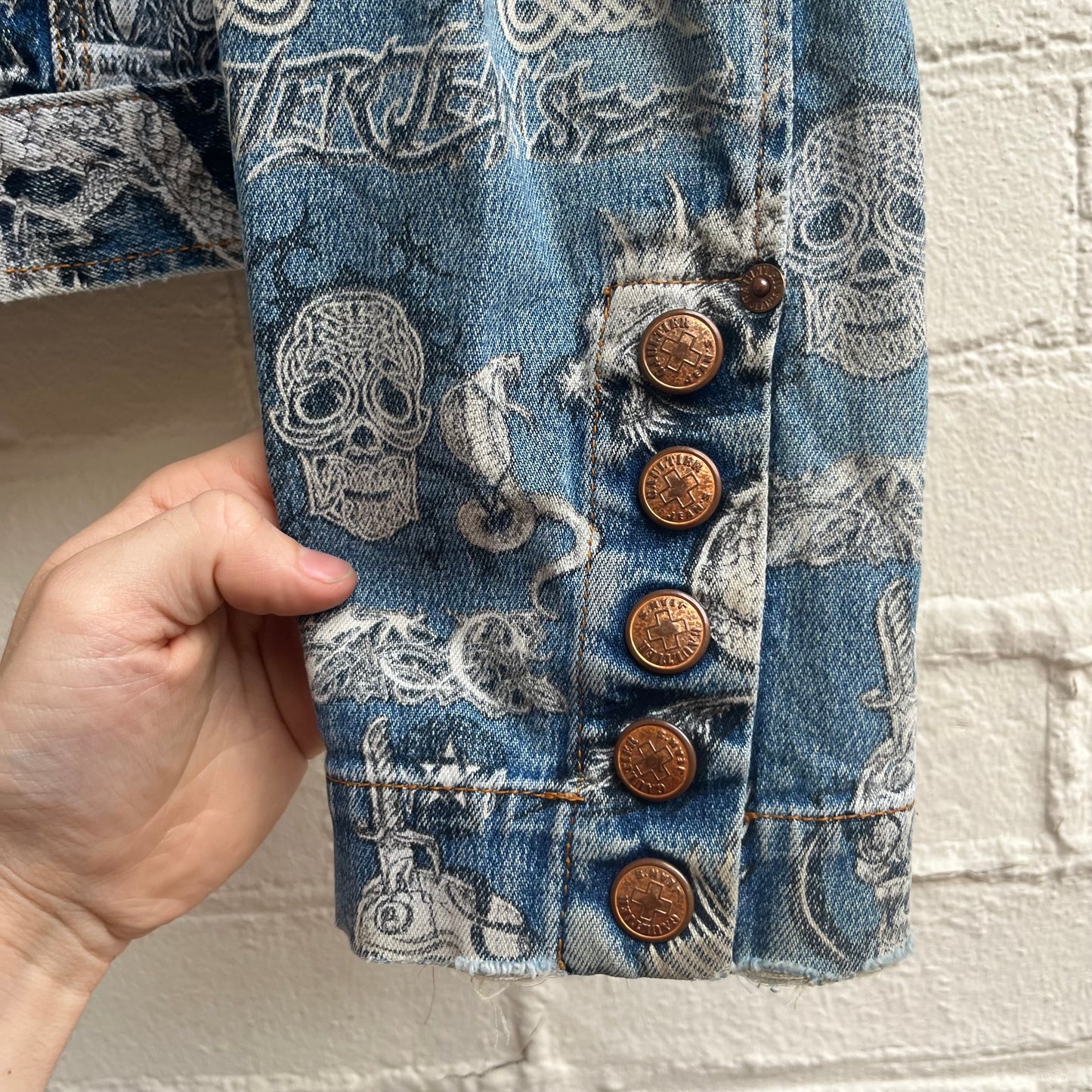 Gaultier Jeans 1990s “Tattoo” Denim Trucker Jacket