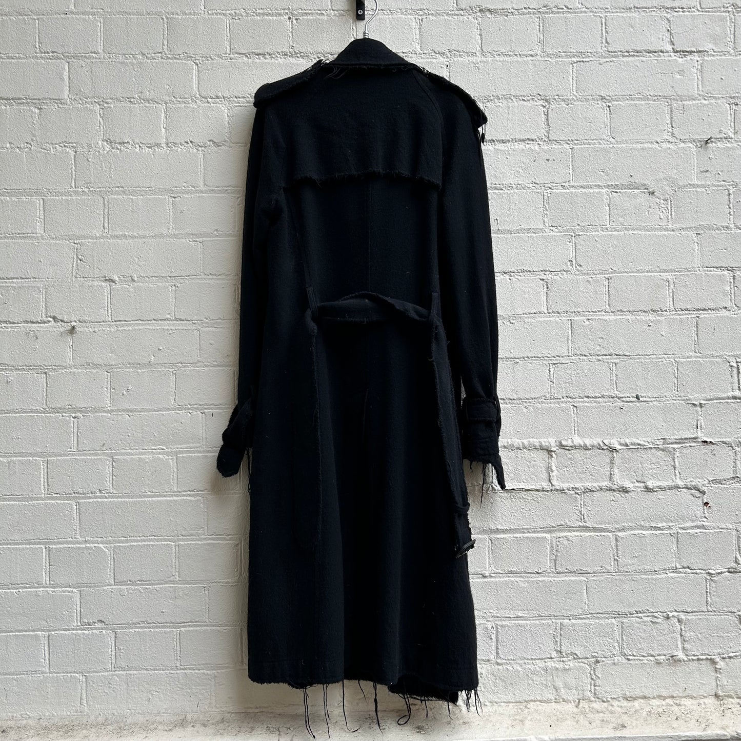 Junya Watanabe AD2003 Runway Raw Hem Trench Coat