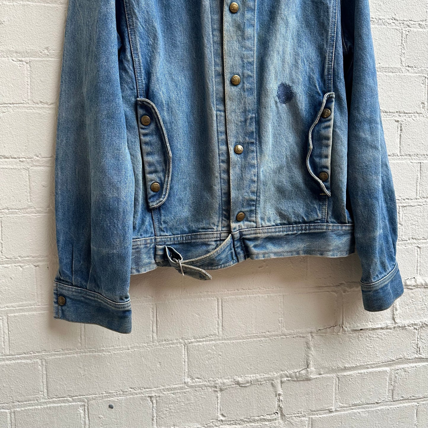 Vintage 1970s Lee Belted Detail Denim Jacket