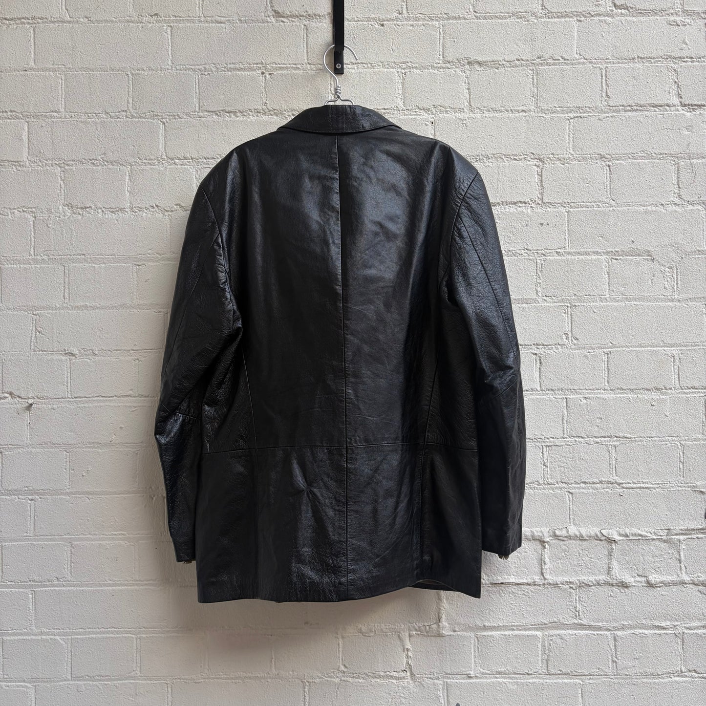 Emporio Armani 1980s Leather Blazer