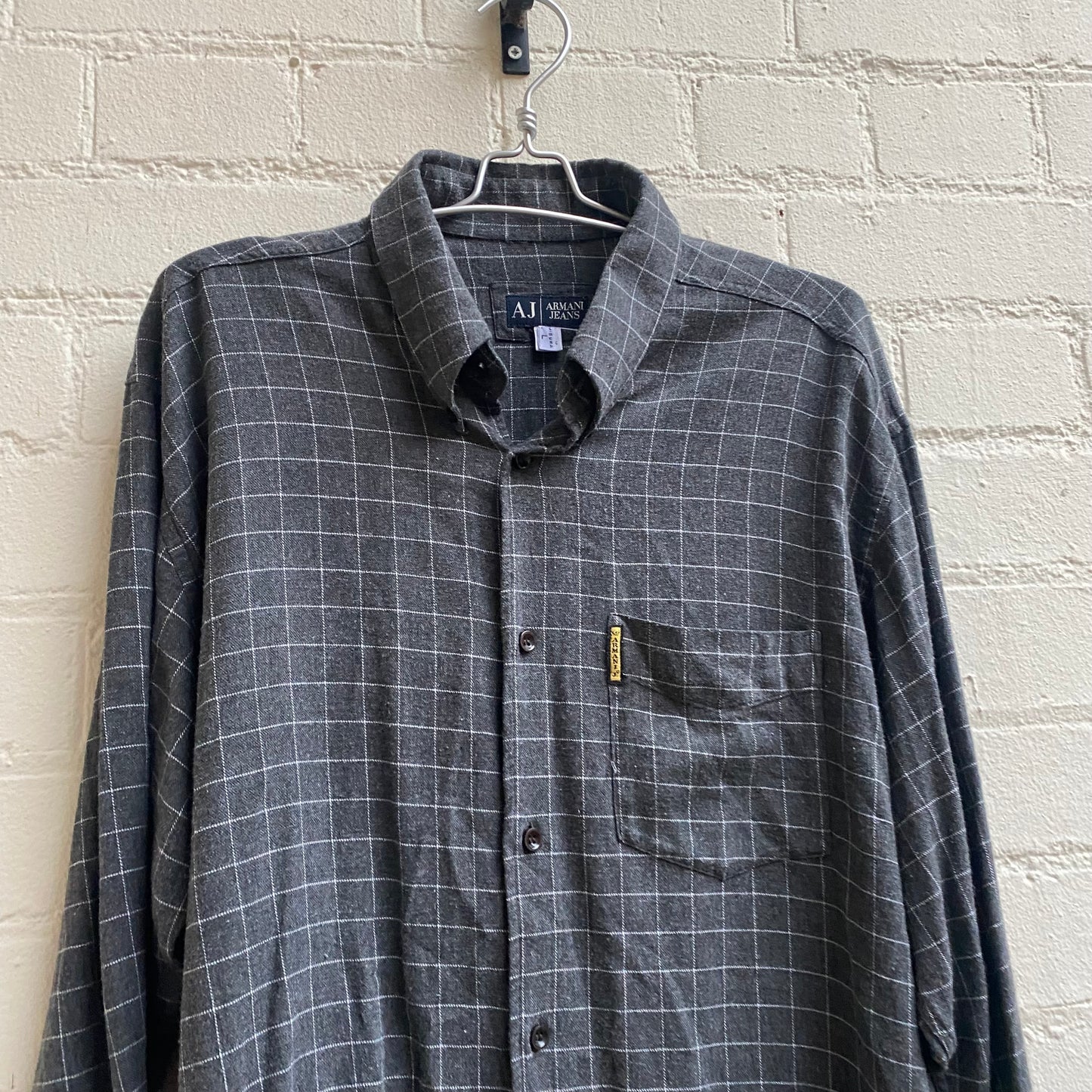 Armani Jeans Checked Button Up Shirt