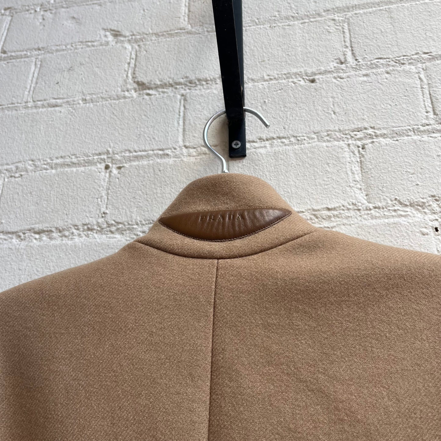 Prada fw1999 Wool Jacket w/ Leather Elbow Patch Detail