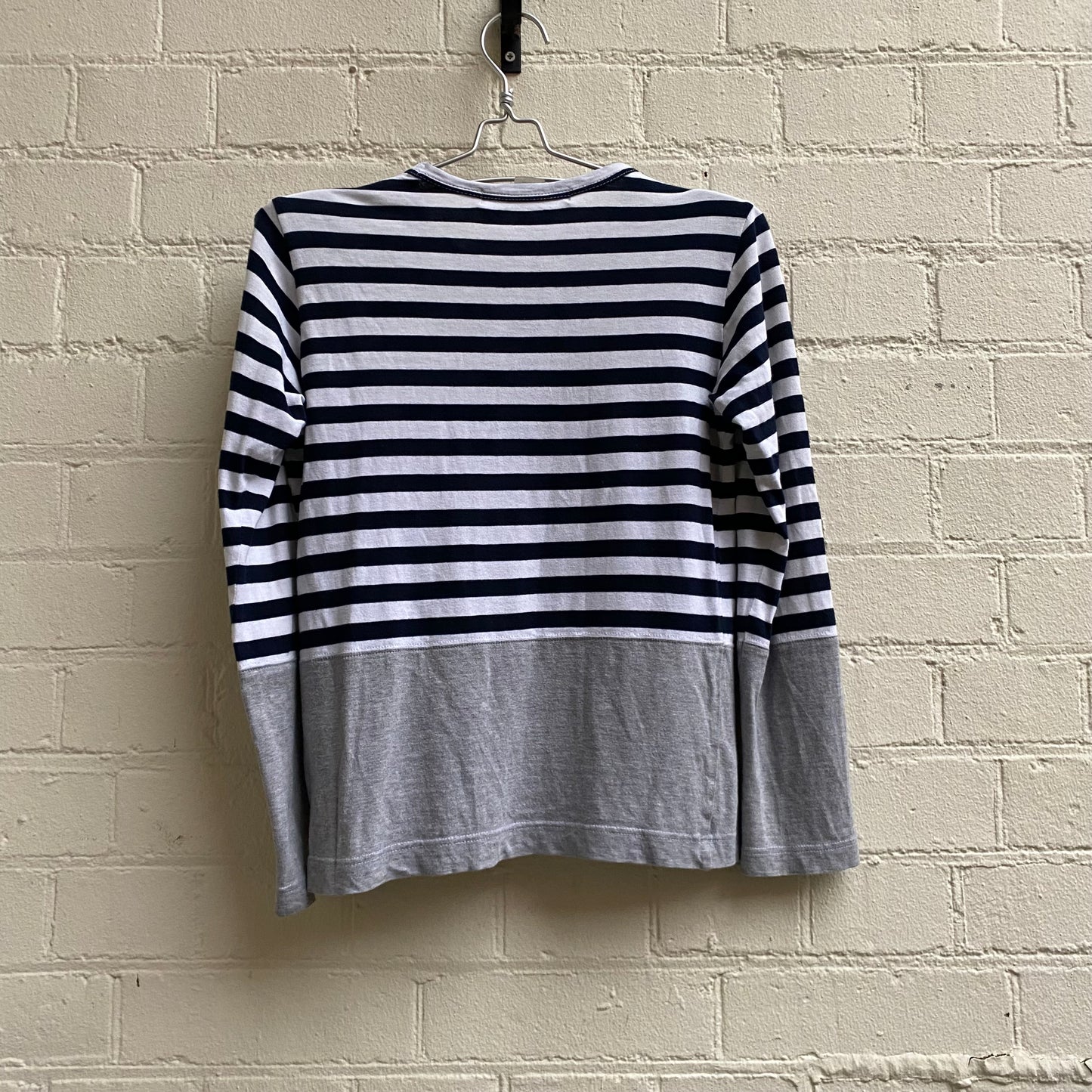 Comme Des Garçons Shirt Striped Panelled Longsleeve Top