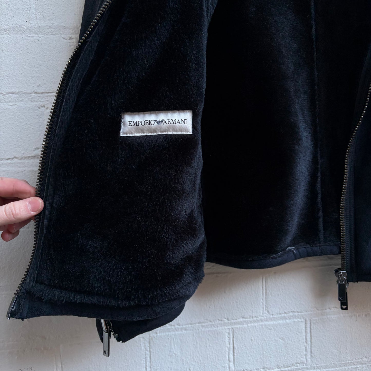 Emporio Armani aw2011 Arm Zip Shearling Jacket