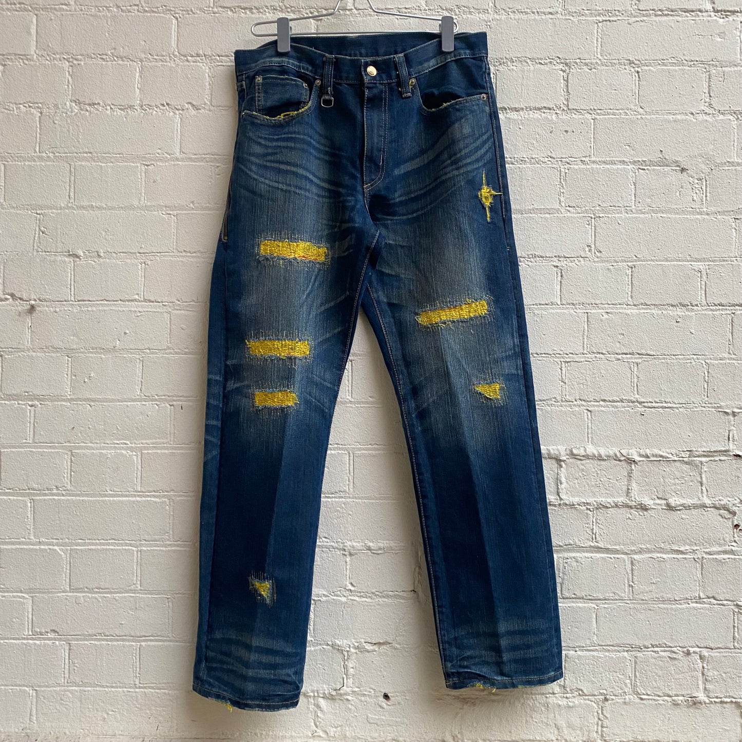 Levi’s Fenom x Clot x Fragment Kazuki Yellow Selvedge Denim 505 Jeans