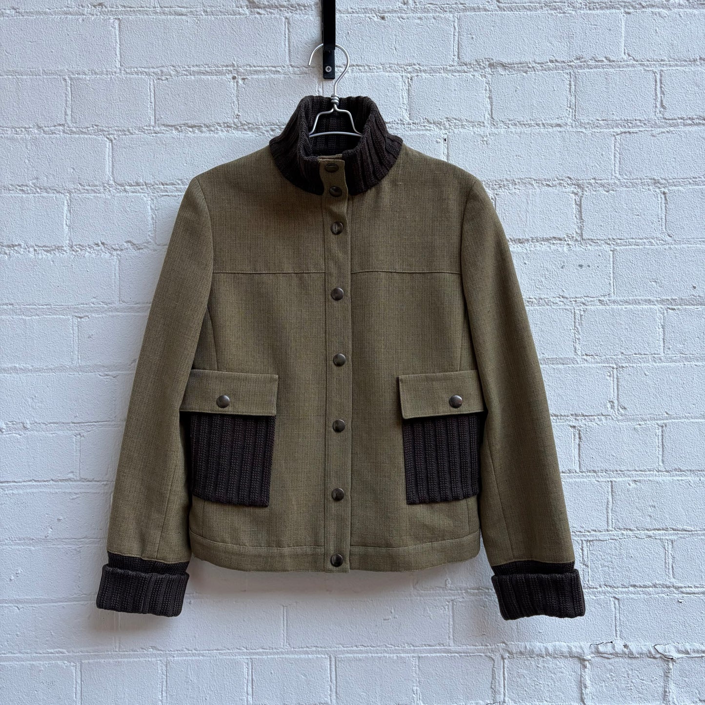 Miu Miu fw1999 High Collar Buttoned Jacket