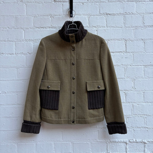 Miu Miu fw1999 High Collar Buttoned Jacket