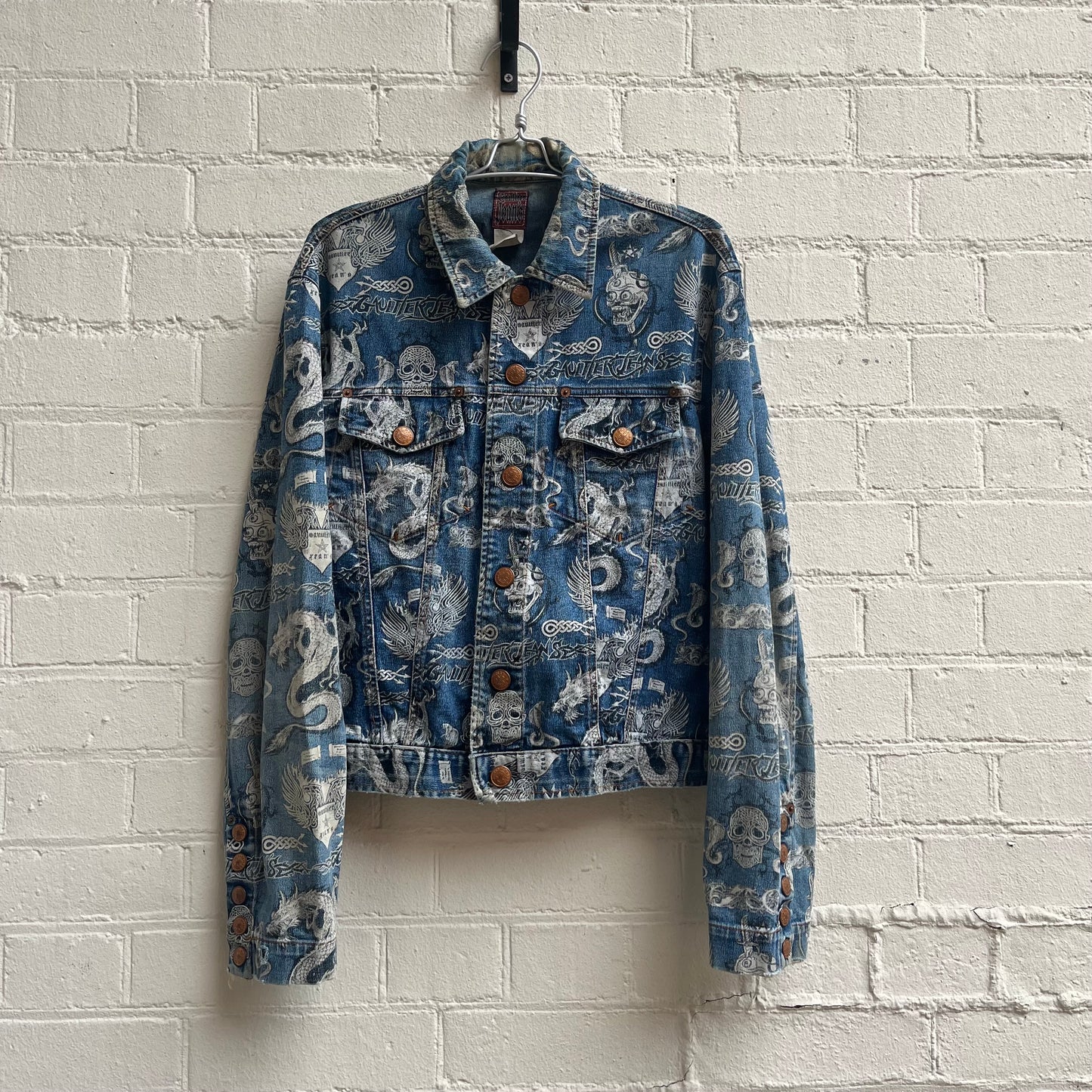 Gaultier Jeans 1990s “Tattoo” Denim Trucker Jacket