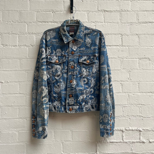 Gaultier Jeans 1990s “Tattoo” Denim Trucker Jacket