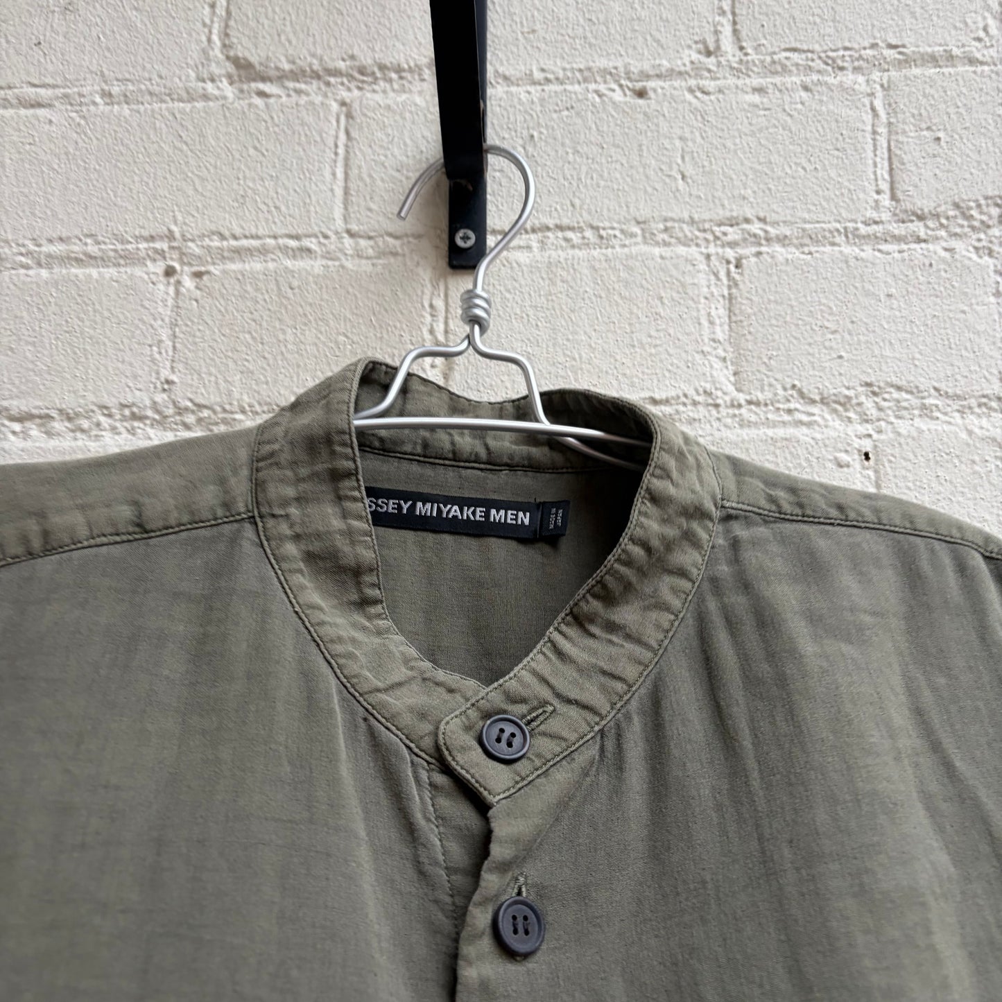 Issey Miyake Men Collarless Overshirt