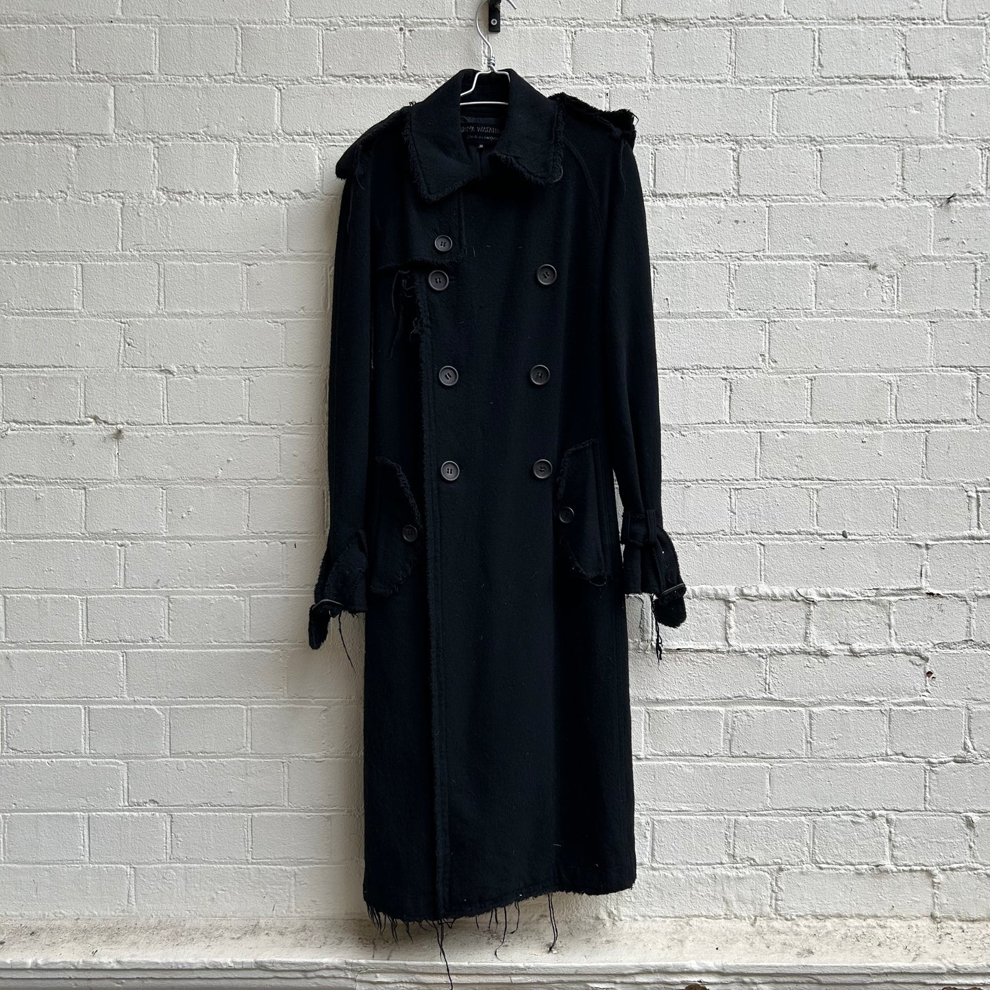 Junya Watanabe AD2003 Runway Raw Hem Trench Coat