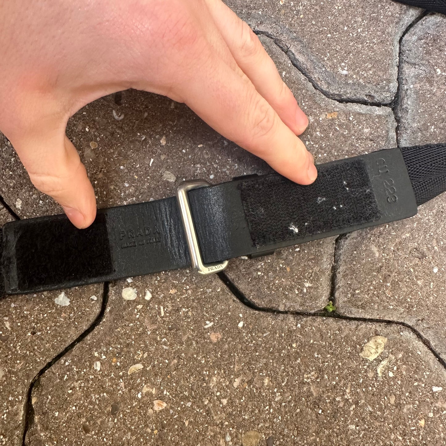 Prada fw1999 Velcro Buckle Belt