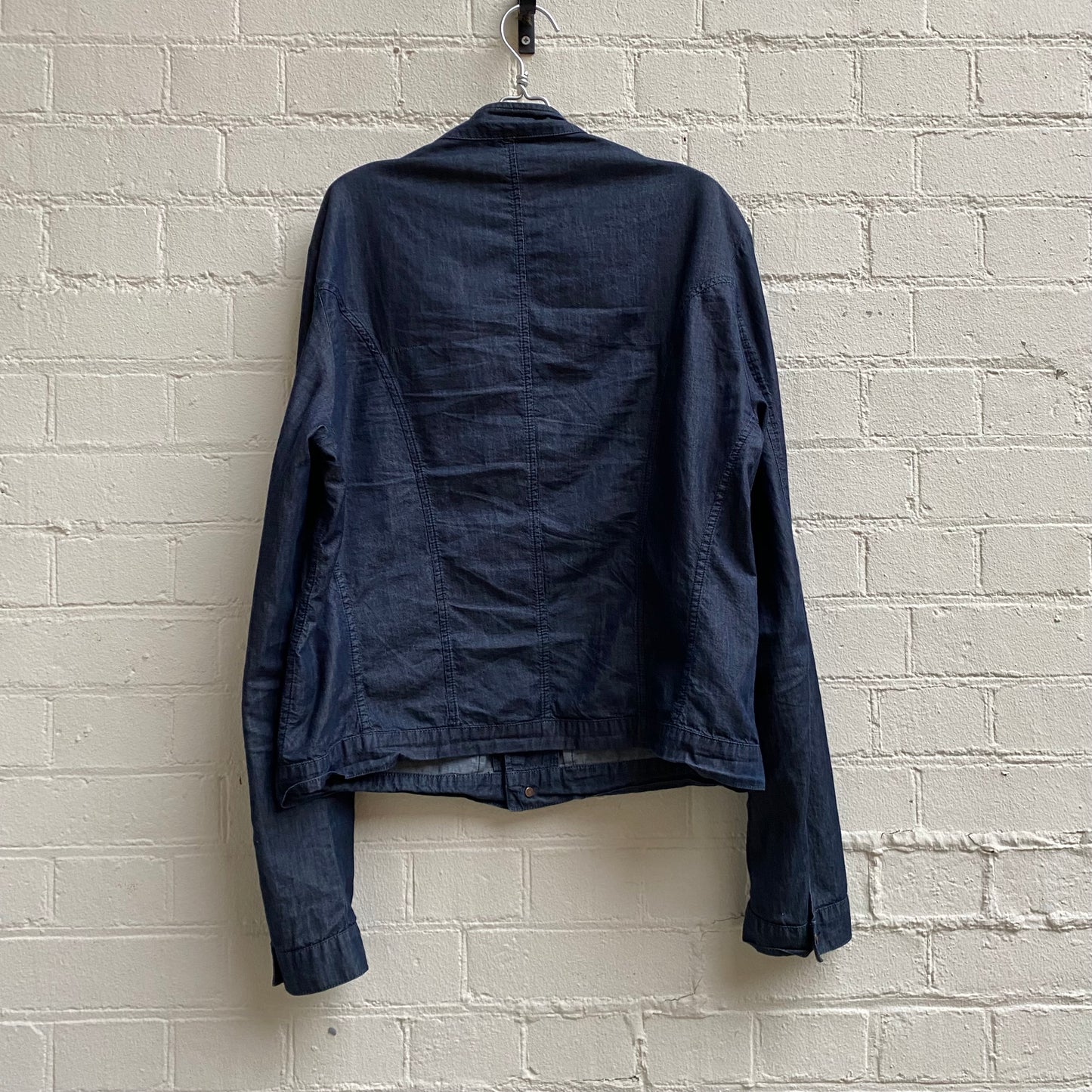 Miu Miu 2000s Collarless Denim Leggero Jacket