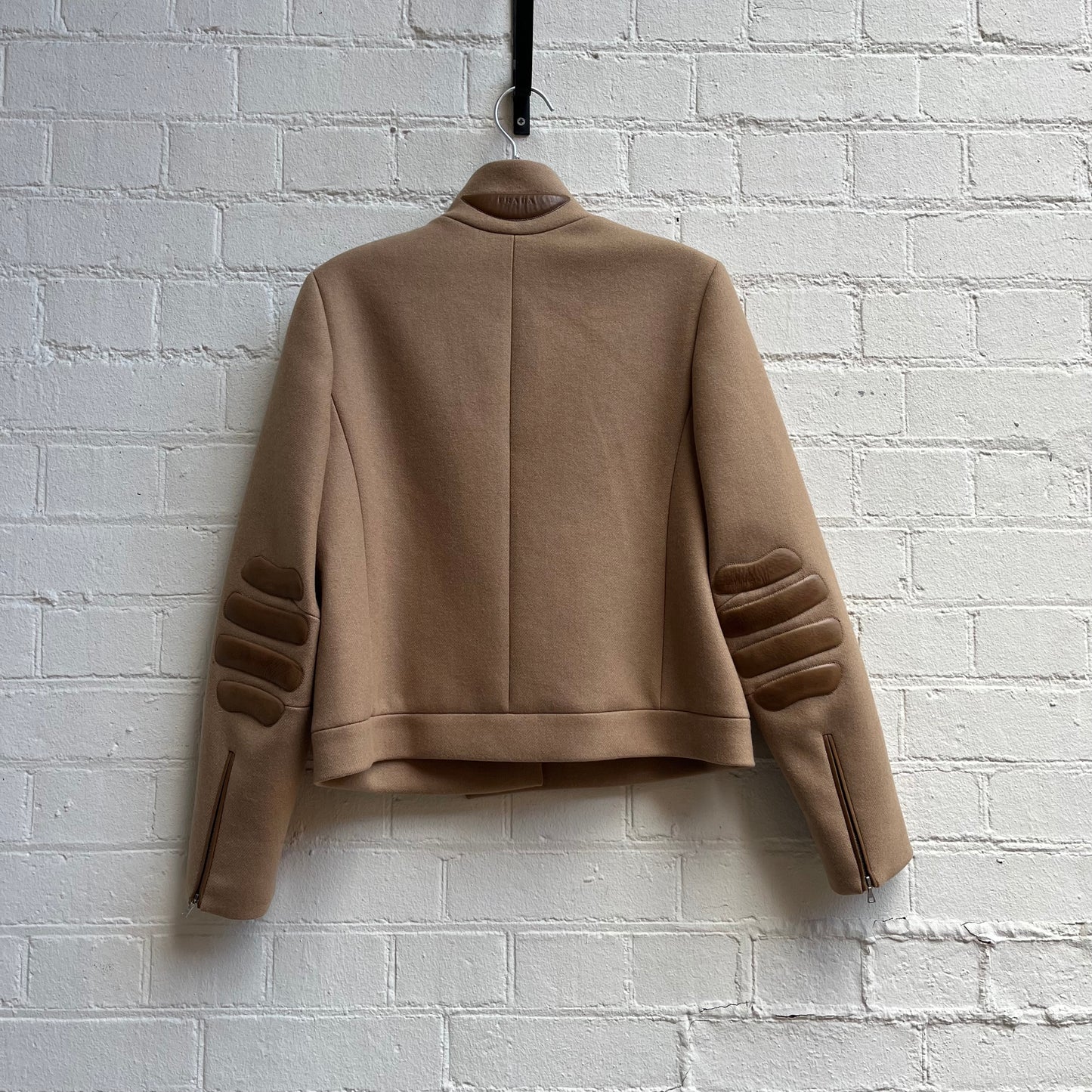 Prada fw1999 Wool Jacket w/ Leather Elbow Patch Detail