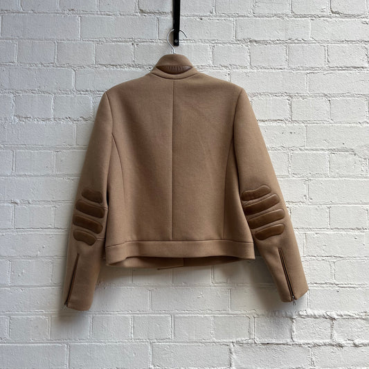 Prada fw1999 Wool Jacket w/ Leather Elbow Patch Detail