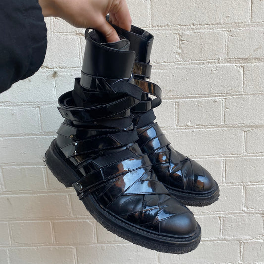 Dior Homme aw2008 "Lumiere Du Nord" Strapped Combat Boots