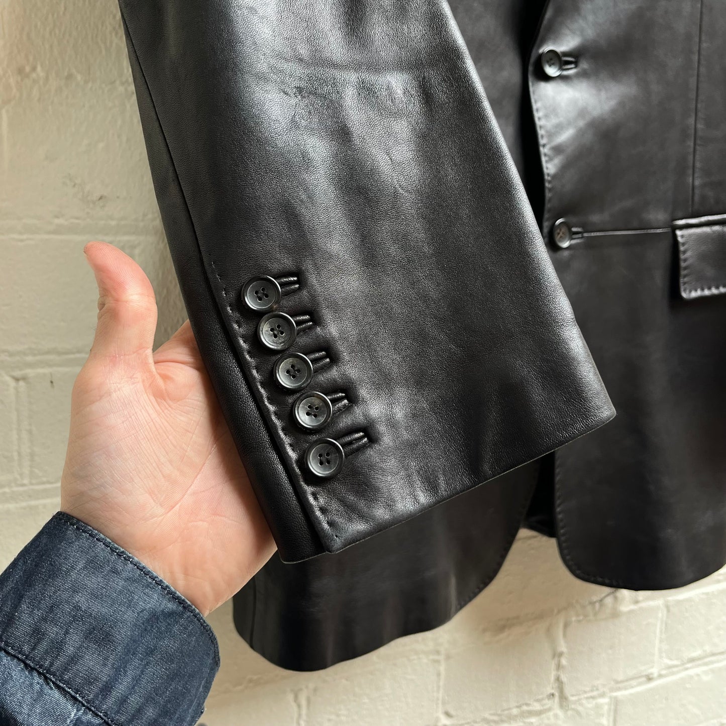 Gucci by Tom Ford Leather Blazer Jacket