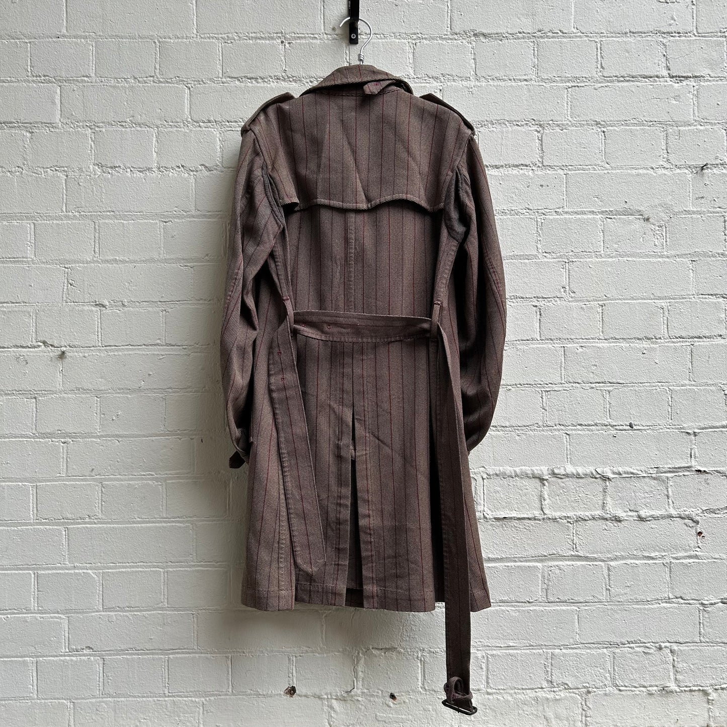 Comme Des Garçons Homme Plus AD2004 Pinstripe Trench Coat