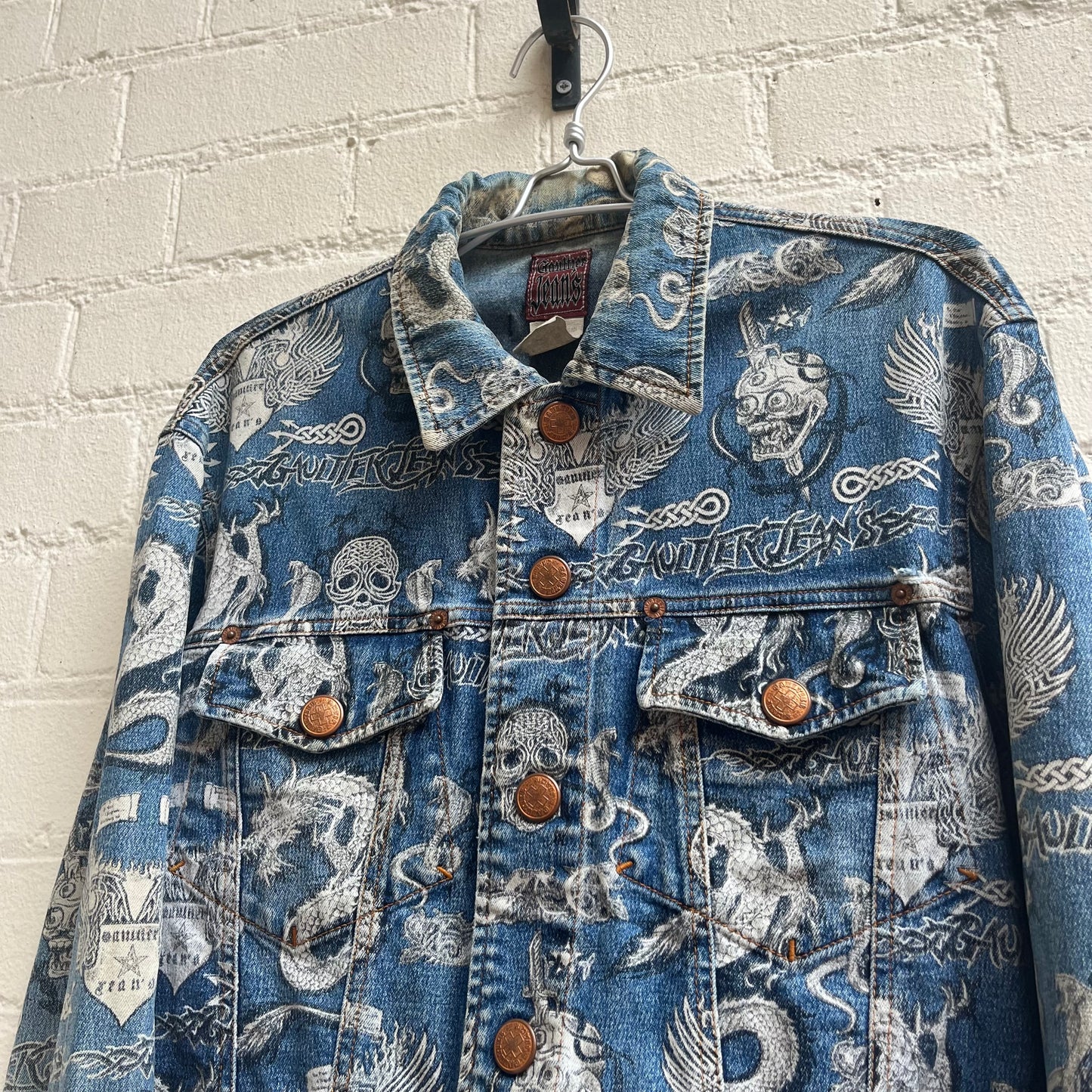 Gaultier Jeans 1990s “Tattoo” Denim Trucker Jacket
