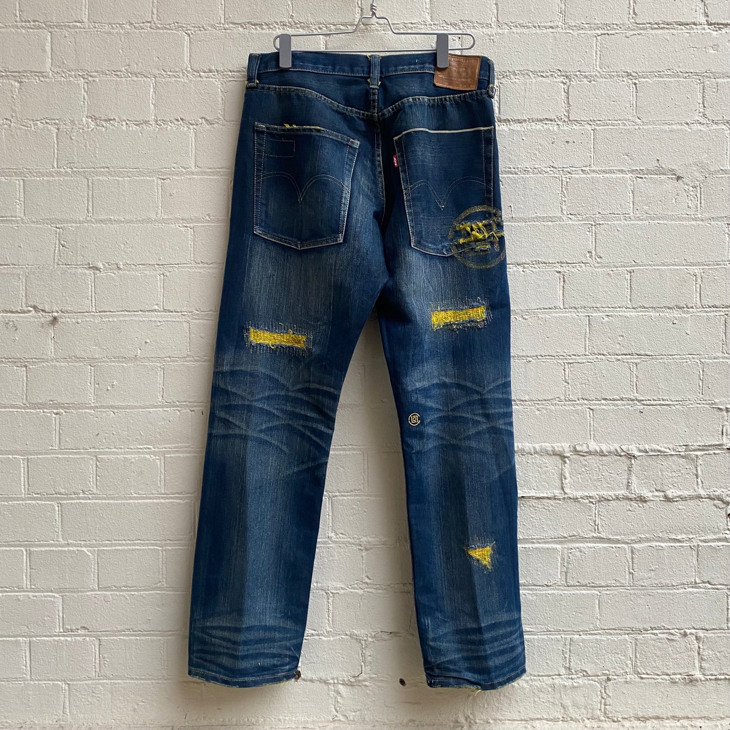 Levi’s Fenom x Clot x Fragment Kazuki Yellow Selvedge Denim 505 Jeans