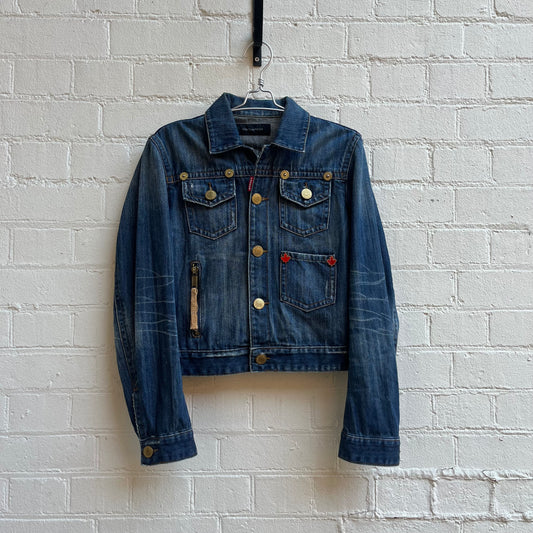 Dsquared2 aw2005 Denim Jacket w/ Applique Patch