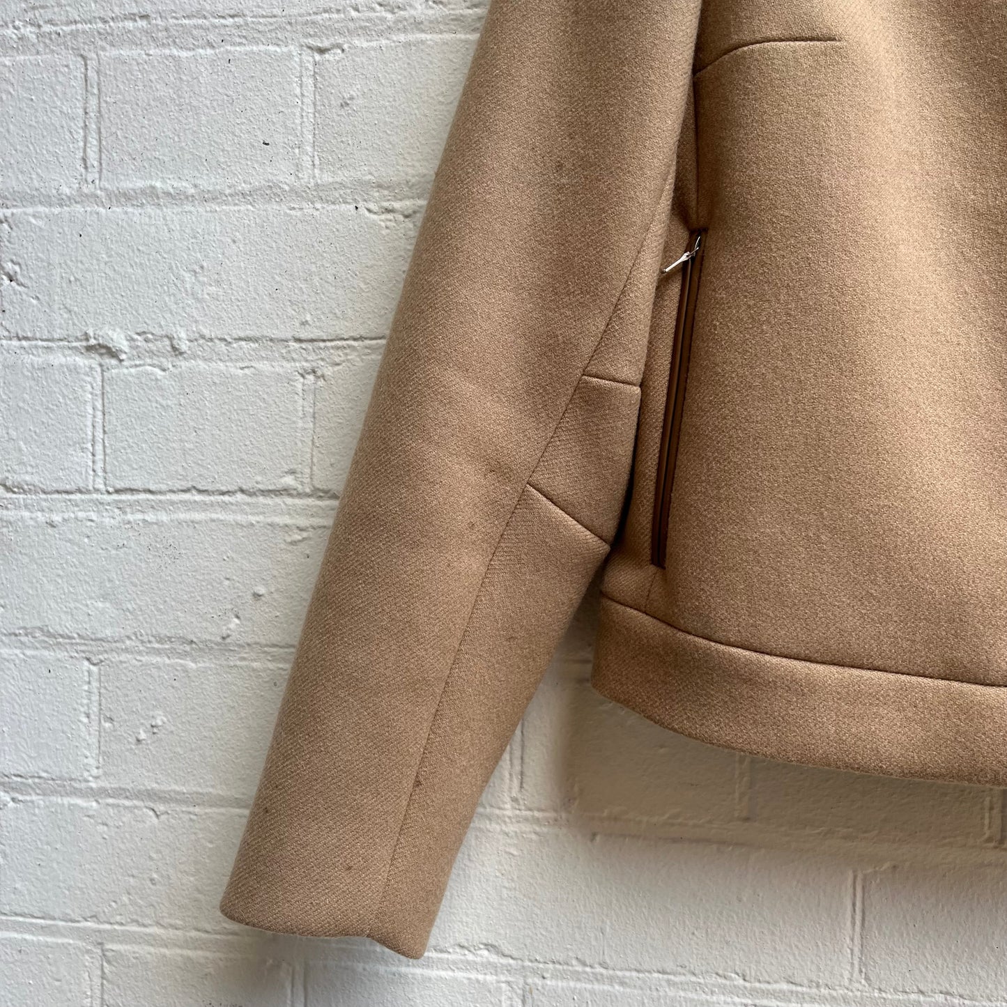 Prada fw1999 Wool Jacket w/ Leather Elbow Patch Detail