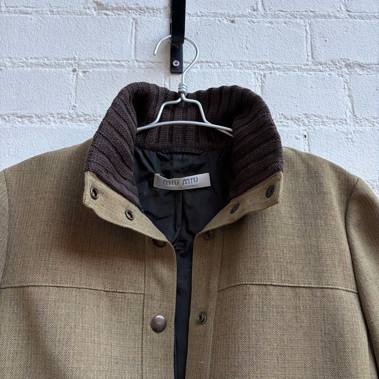 Miu Miu fw1999 High Collar Buttoned Jacket