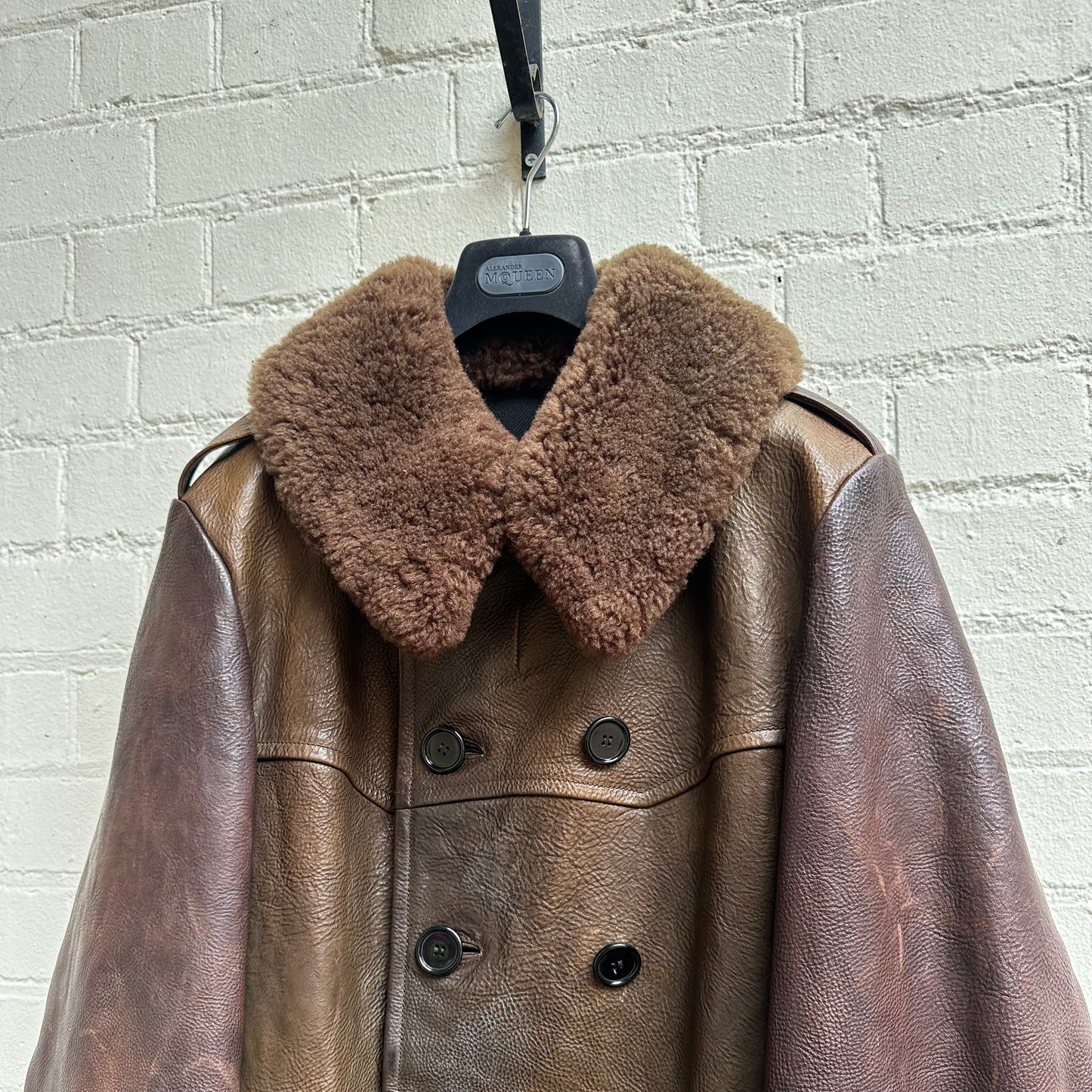 Alexander McQueen Sample Leather Coat